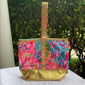 Lilly Pulitzer Fan Sea pants 2 bottle Tote Bag